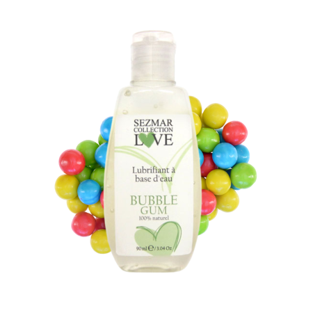 Lubrifiant à base d'eau 100% naturel Bubble Gum 90 ml - SEZ086