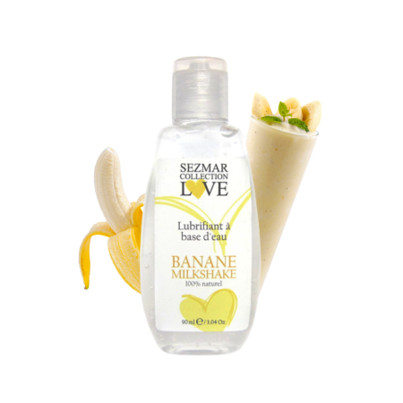 Lubrifiant à base d'eau 100% naturel Banane Milkshake 90 ml - SEZ083