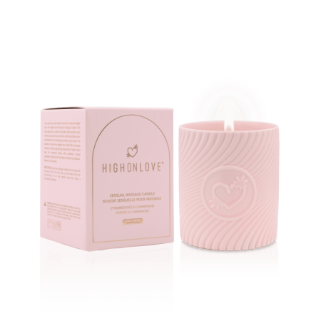 Bougie de massage Rose 220 ml - Fraises et champagne