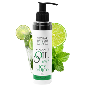 Huile de massage comestible mojito menthe 100ml - SEZ005A Huile de massage comestible mojito menthe 100ml - SEZ005A