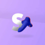 Limba Flex S - Dildo pliable - Bleu électrique