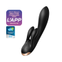 Vibromasseur rabbit Satisfyer Double Flex Connect Noir