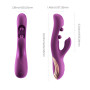 Gem vibromasseur rabbit avec capteurs de pression et application Violet
