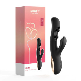 Gem vibromasseur rabbit avec capteurs de pression et application Noir Gem vibromasseur rabbit avec capteurs de pression et application Noir