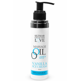 Huile de massage comestible Vanille glacée 100ml - SEZ063A Huile de massage comestible Vanille glacée 100ml - SEZ063A