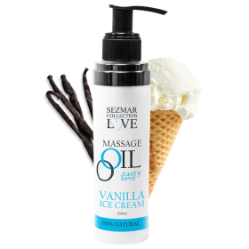 Huile de massage comestible Vanille glacée 100ml - SEZ063A