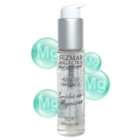 Huile de massage professionnelle Enrichie en Magnésium 100% naturelle 50 ml - SEZ097 Huile de massage professionnelle Enrichie en Magnésium 100% naturelle 50 ml - SEZ097