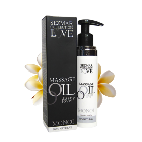 Huile de massage comestible 100% naturelle monoï 100ml - SEZ065100ML