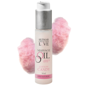 Huile de massage comestible Barbe à papa 50ml - SEZ053 Huile de massage comestible Barbe à papa 50ml - SEZ053