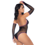 Body noir et violet et mitaines amovibles - MAL1121BKPU