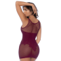 Robe en résille couleur cerise - MAL1118CHRY