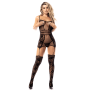 Combinaison en résille noire - MAL1105BLK