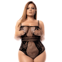 Body grande taille résille noire - MAL1103XBLK