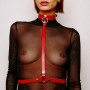 Harnais de poitrine en cuir Rouge