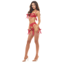 Ensemble 3 pièces rouge avec noeuds en satin - REN53049-TRED