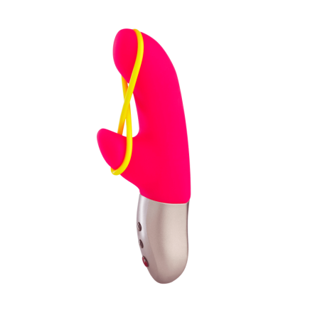 Amorino - Vibromasseur Rabbit silencieux - Rose et jaune fluo