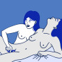 Lady bi - Vibromasseur Rabbit - Bleu marine