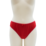 Culotte rouge en dentelle avec nœud en satin - PF09LRED