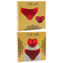 Culotte rouge en dentelle avec nœud en satin - PF09LRED