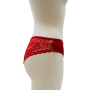 Culotte rouge en dentelle avec nœud en satin - PF09LRED