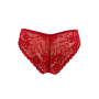 Culotte rouge en dentelle avec nœud en satin - PF09LRED