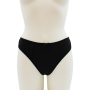 Culotte noire en dentelle avec nœud en satin - PF09LBLK