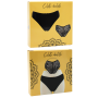 Culotte noire en dentelle avec nœud en satin - PF09LBLK