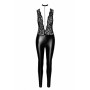 F298 Libido Deep-V catsuit with collar and pearl chain