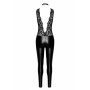 F298 Libido Deep-V catsuit with collar and pearl chain