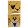 String noir en dentelle avec bijou cœur doré - PA02MBLK