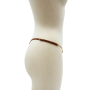 String en dentelle taupe ouvert avec chaînes dorées - PA01MTAUPE