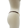 String en dentelle marron ouvert avec chaînes dorées - PA01MBRW