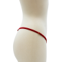 String rouge avec bijou perle  strass dorés - PA06MRED