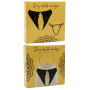 String noir avec bijou couleur aléatoire et chaîne dorée - PA05MBLK