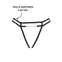 String noir avec bijou couleur aléatoire et chaîne dorée - PA05MBLK