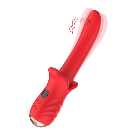 Vibromasseur Rouge Ultra-Souple KISS – USK-V35
