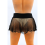 Mini jupe noire en résille large transparente Sofia - LSN4