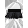 Mini jupe noire en résille large transparente Sofia - LSN4