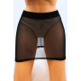 Jupe noire en résille transparente Maya - LSN1