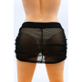 Jupe noire en résille transparente Maya - LSN1