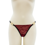 String bordeaux avec anneaux détachables - PM05GOPC-BRED