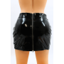 Jupe noire en simili cuir avec zip Lara - LSL6-S