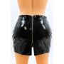 Jupe noire en simili cuir avec zip Lara - LSL6-S