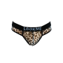 String en résille imprimé léopard gris - LM2501-57GREY
