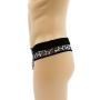 String en résille imprimé léopard gris - LM2501-57GREY