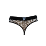 String en résille imprimé léopard gris - LM2501-57GREY