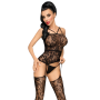 Bodystocking fantaisie noir Magical mistress - PH0112BLK
