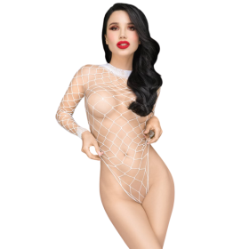 Body blanc large maille Scandalous - PH0108WHT Body blanc large maille Scandalous - PH0108WHT