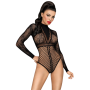Body noir manches longues fantaisie Spicy whisper - PH0099BLK