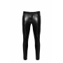 H067 Pantalon long en wetlook serpent avec poches arrière